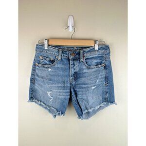 American Eagle Outfitters Sz 0 Womens‎ Jean Shorts Distressed Raw Hem Denim